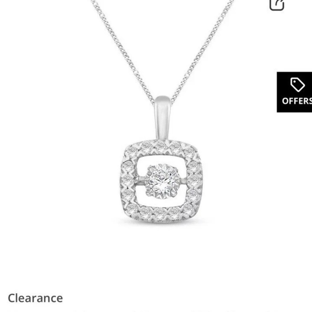 Unstoppable Love Diamond Necklace 5/8 ct tw Round-Cut 10K White Gold 19" - Picture 5 of 9
